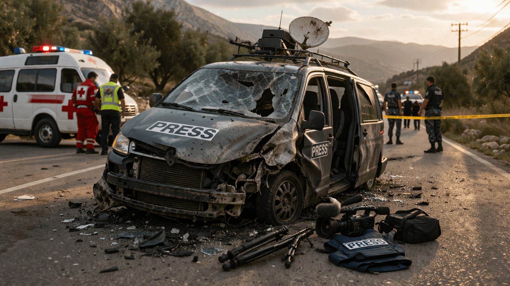 Lebanon media vehicle strike reportedly kills 2 journalists