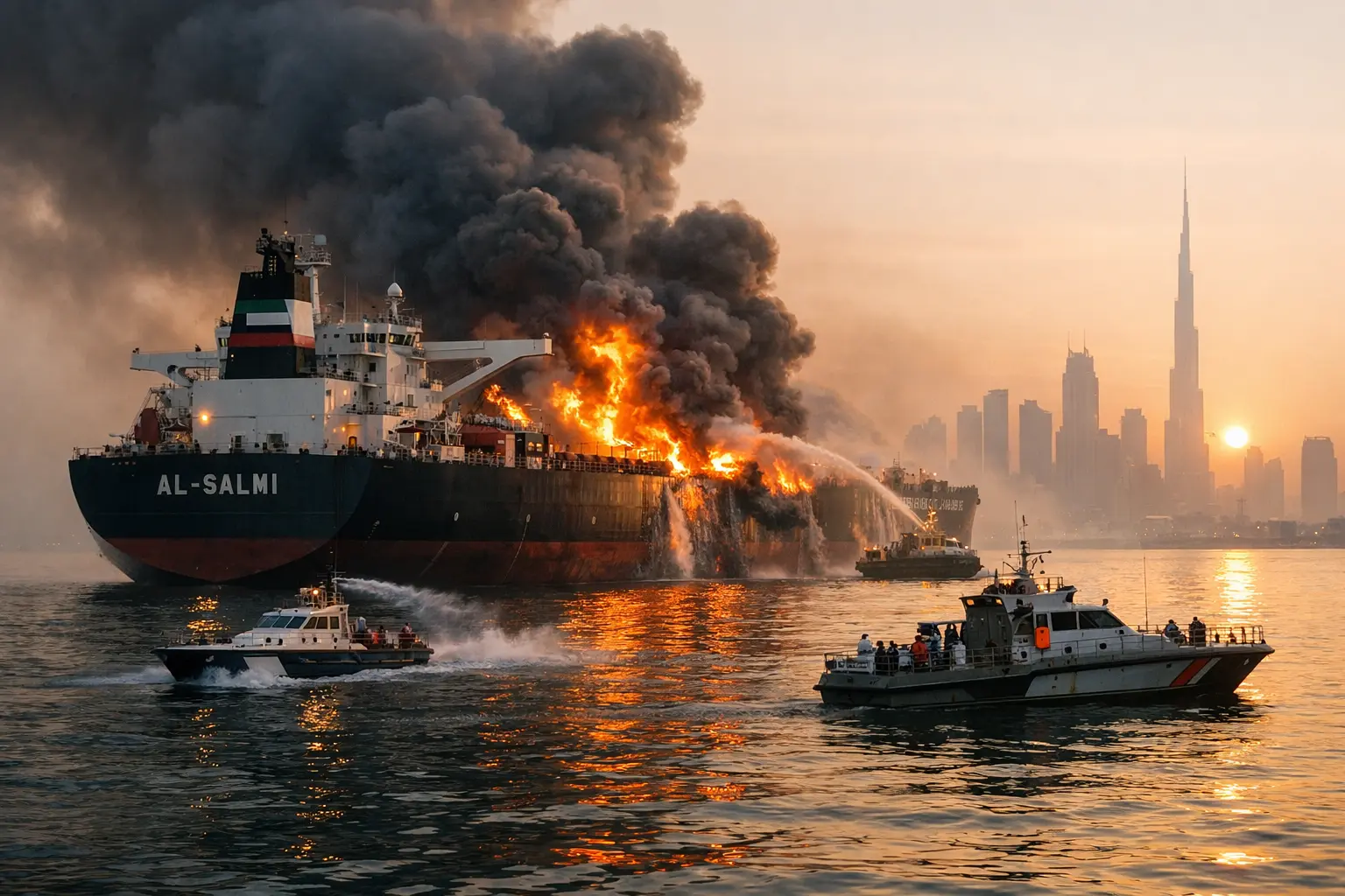 Tanker attack off Dubai ignites Kuwait’s Al-Salmi VLCC